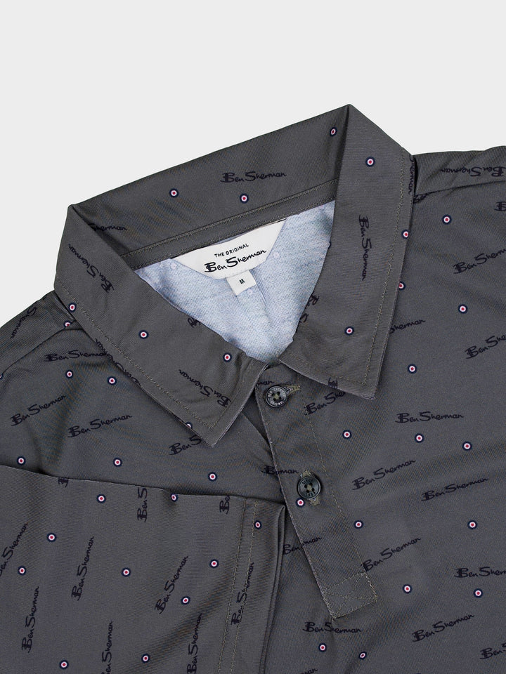 BEN TAR ALL OVER PRINT POLO - OLIVE
