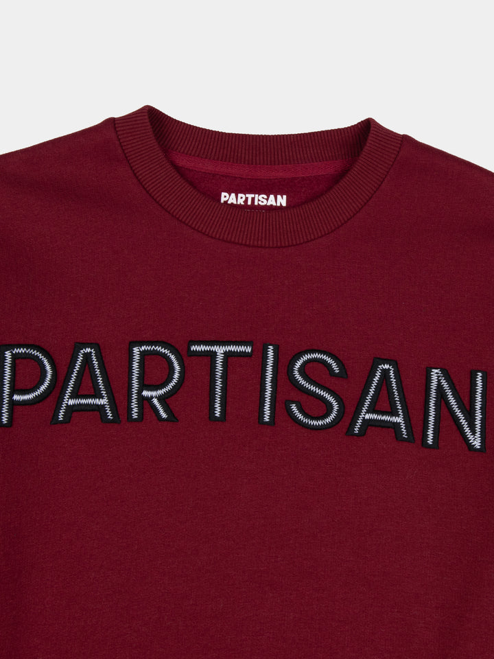 Emboss EMB Crew Sweat - Burgundy - view 2