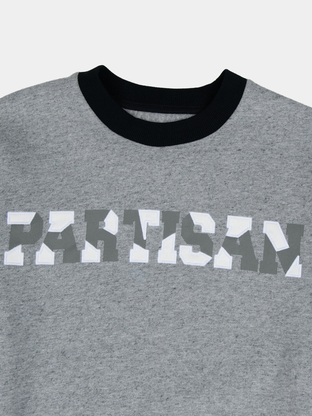 Partisan Twill Applique Crew Sweat - Mélange Grey - view 2