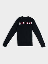 Chenille Chain Crew Sweat - Black