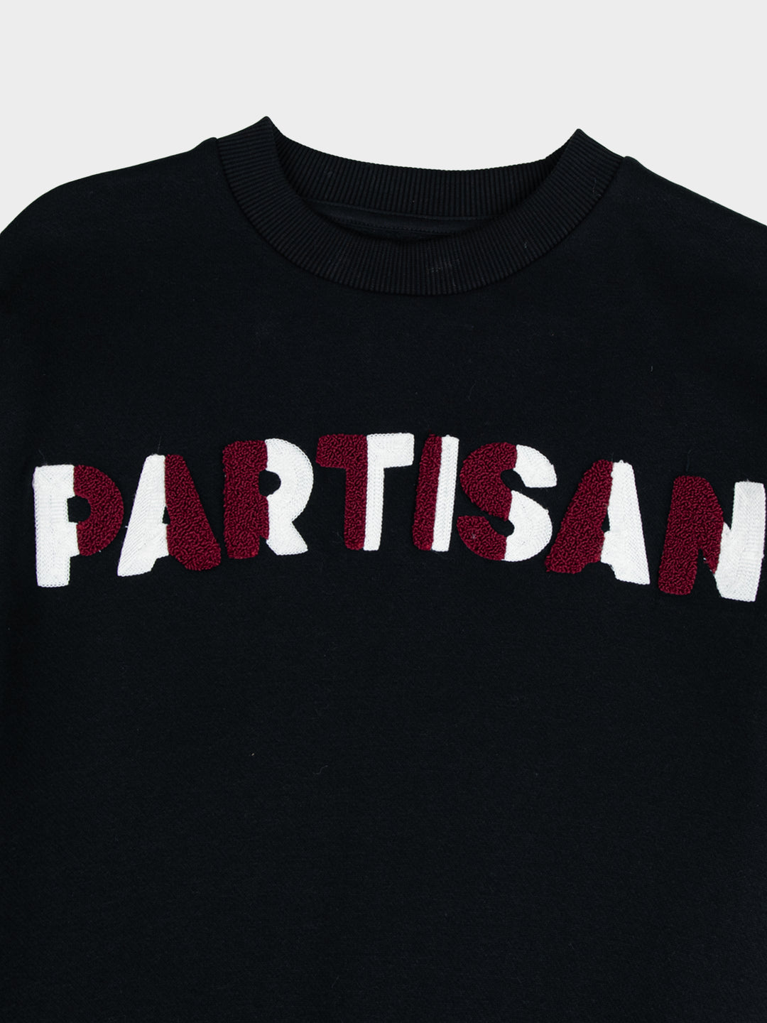 Chenille Chain Crew Sweat - Black - view 2