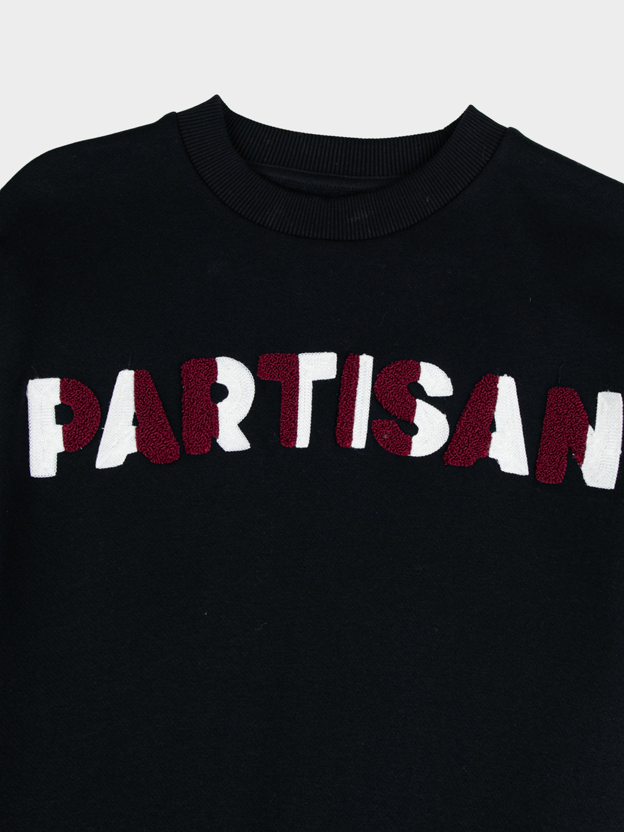 Chenille Chain Crew Sweat - Black