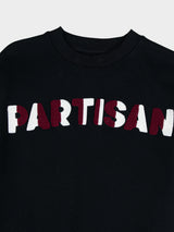 Chenille Chain Crew Sweat - Black