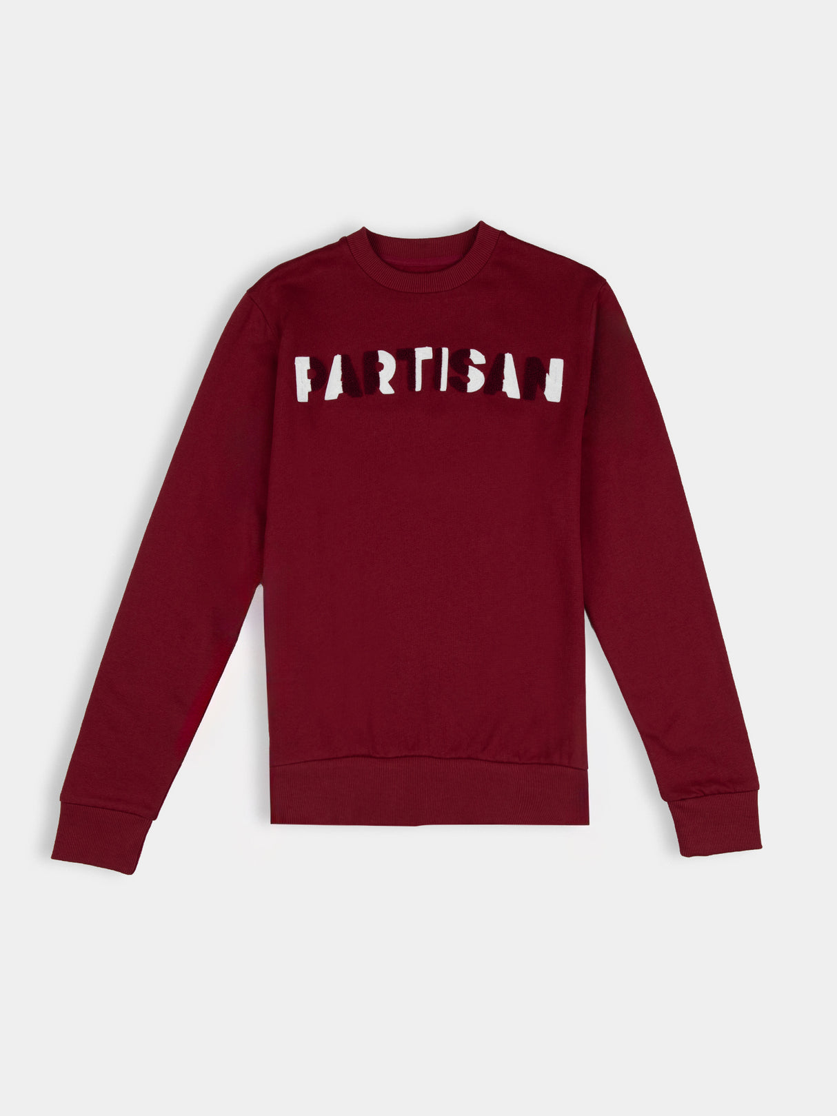 Chenille Chain Crew Sweat - Burgundy