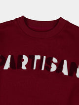Chenille Chain Crew Sweat - Burgundy