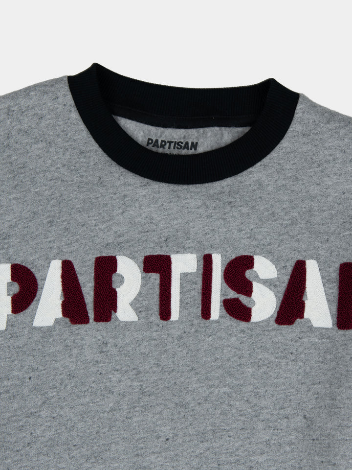 Chenille Chain Crew Sweat - Mélange Grey - view 2