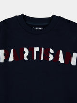 Chenille Chain Crew Sweat - Navy