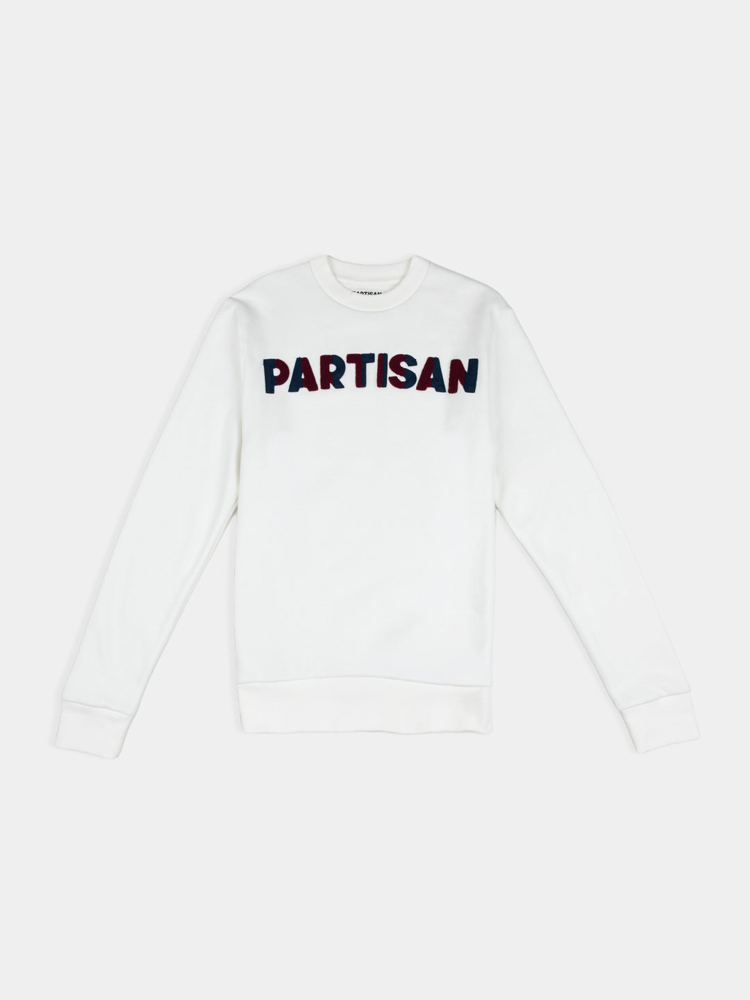 Chenille Chain Crew Sweat - White