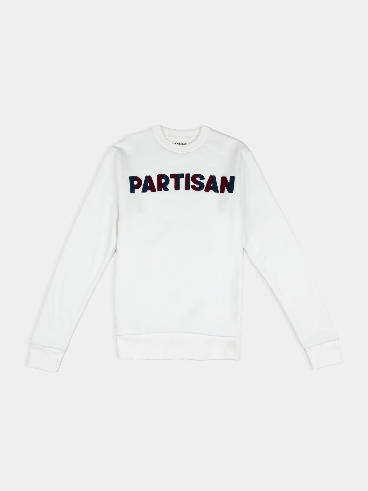 Chenille Chain Crew Sweat - White