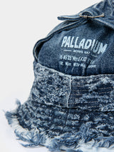 FRAYED BUCKET HAT - Navy