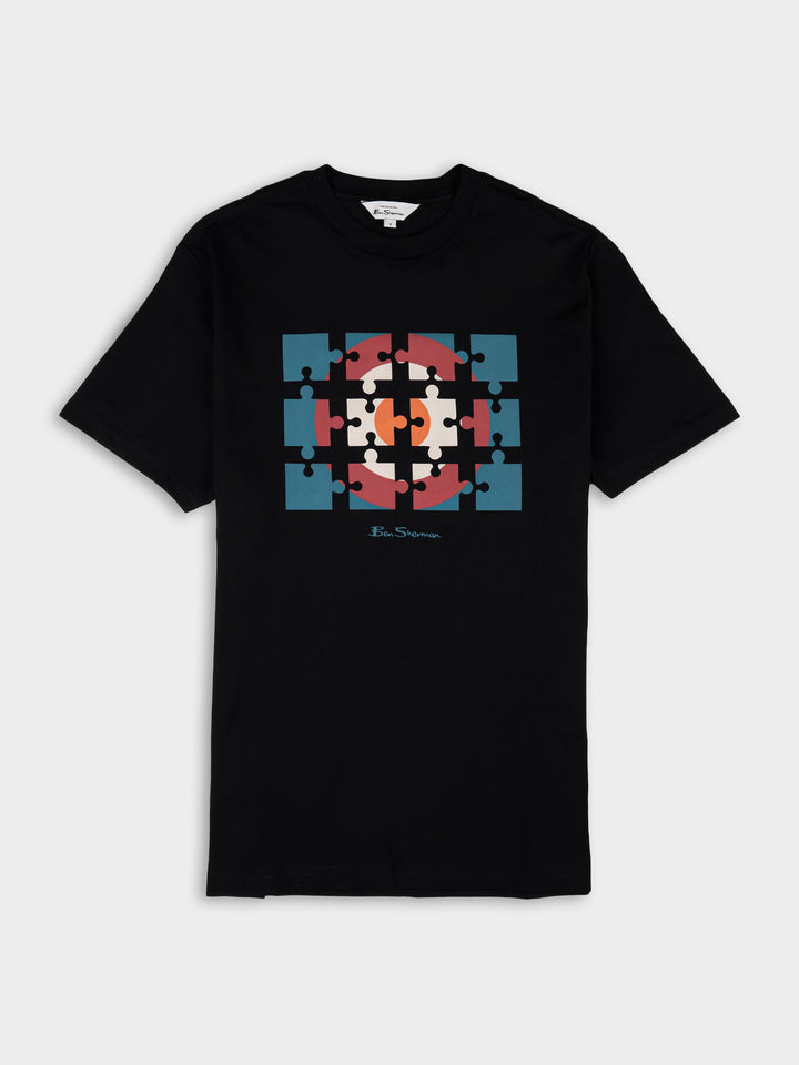 PUZZLE TARGET TEE SHIRT - BLACK