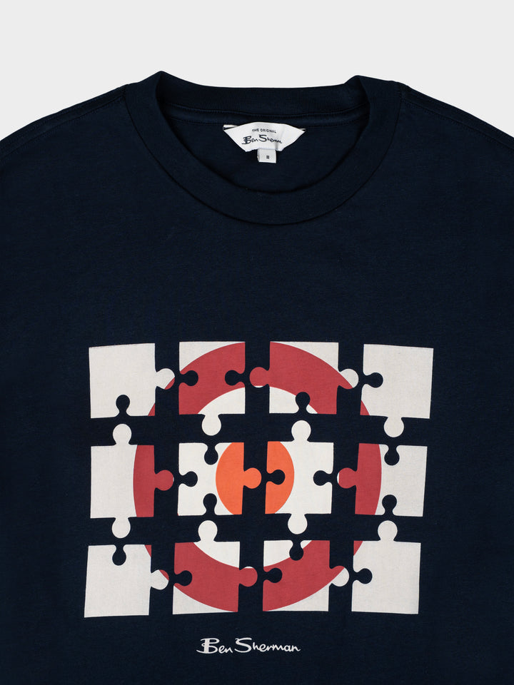 Ben Sherman Puzzle Target Tee Shirt - Navy