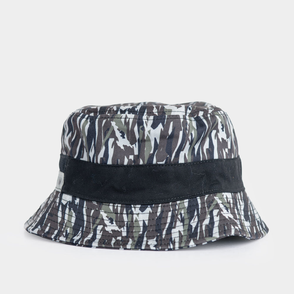 Palladium Vintage Bucket Hat in Grey camo print - side profile view