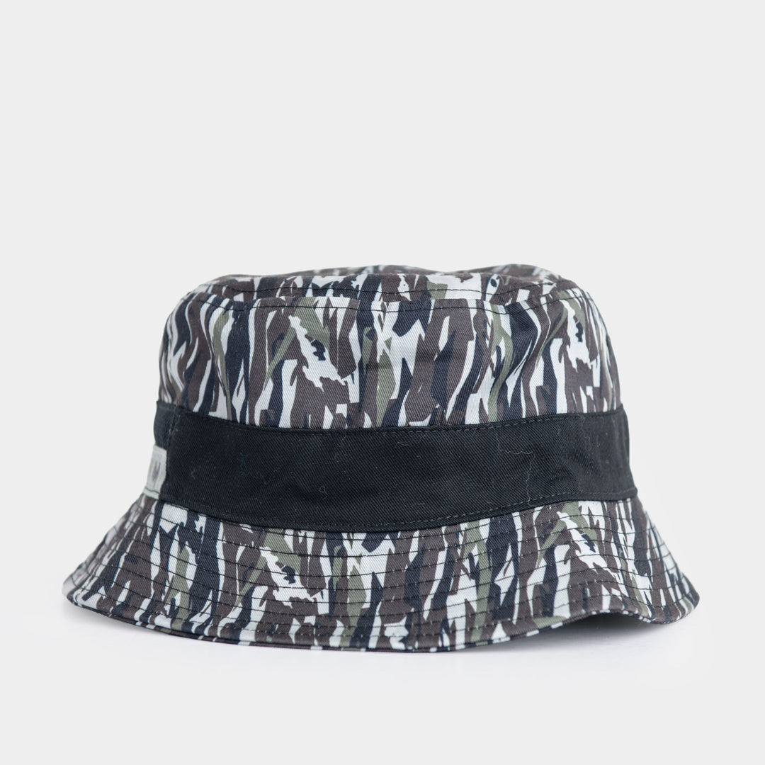 Palladium Vintage Bucket Hat in Grey camo print - side profile view
