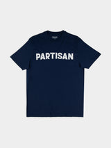Partisan Foil Print Tee - Navy