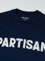 Partisan Foil Print Tee - Navy