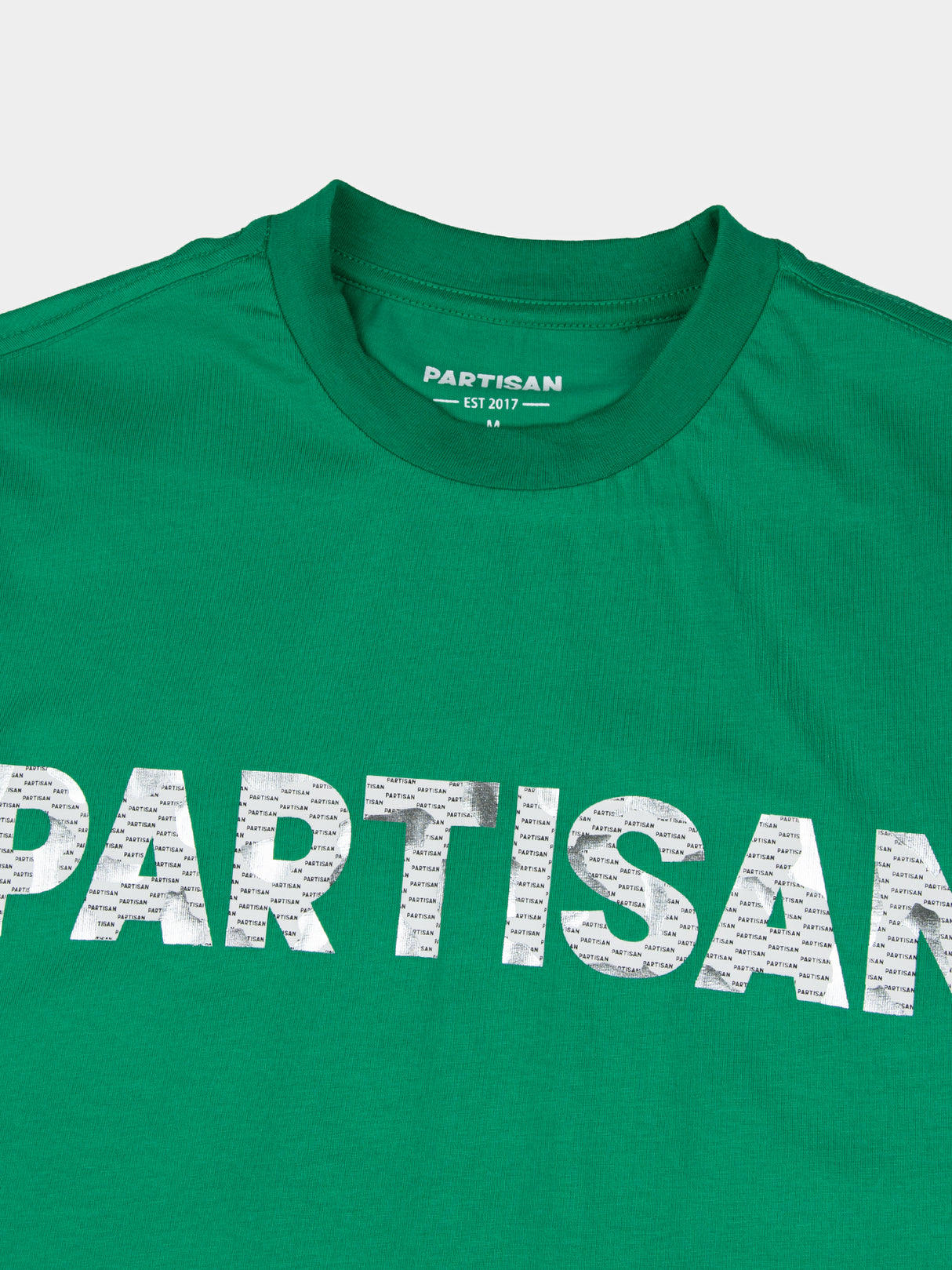 Partisan Foil Print Tee - Staford Green