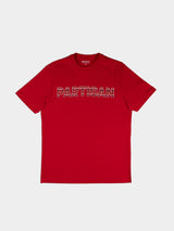 Partisan Stripe Print Tee - Red