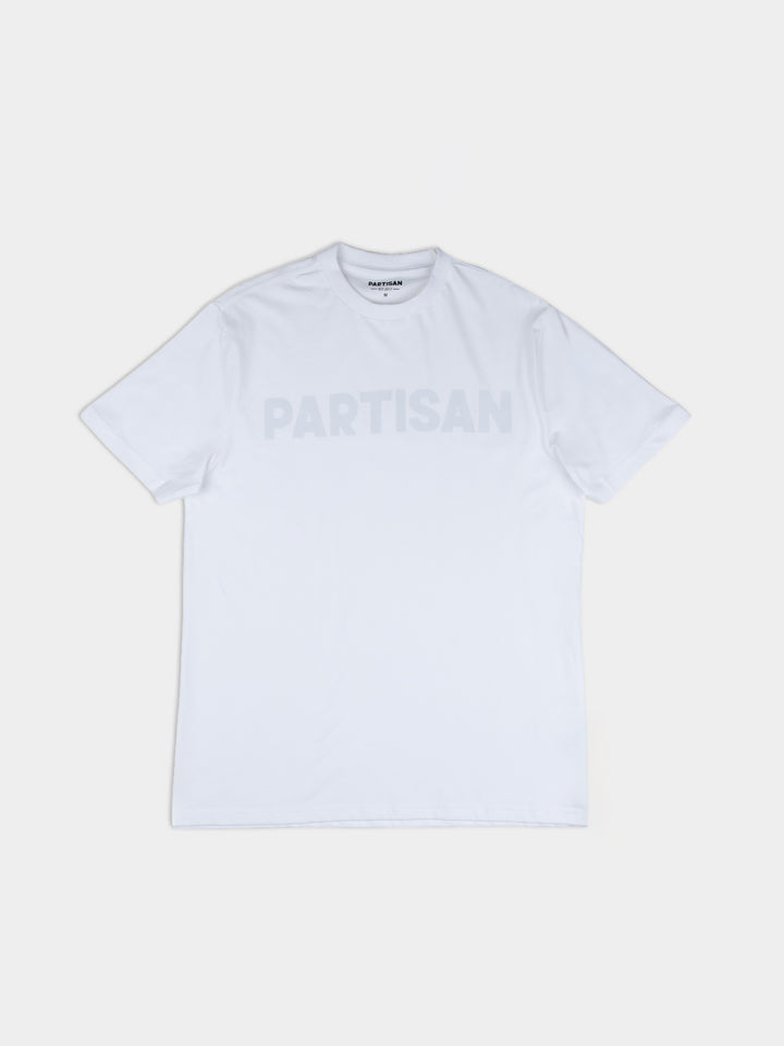 Partisan Tonal Print Tee in White – Men&