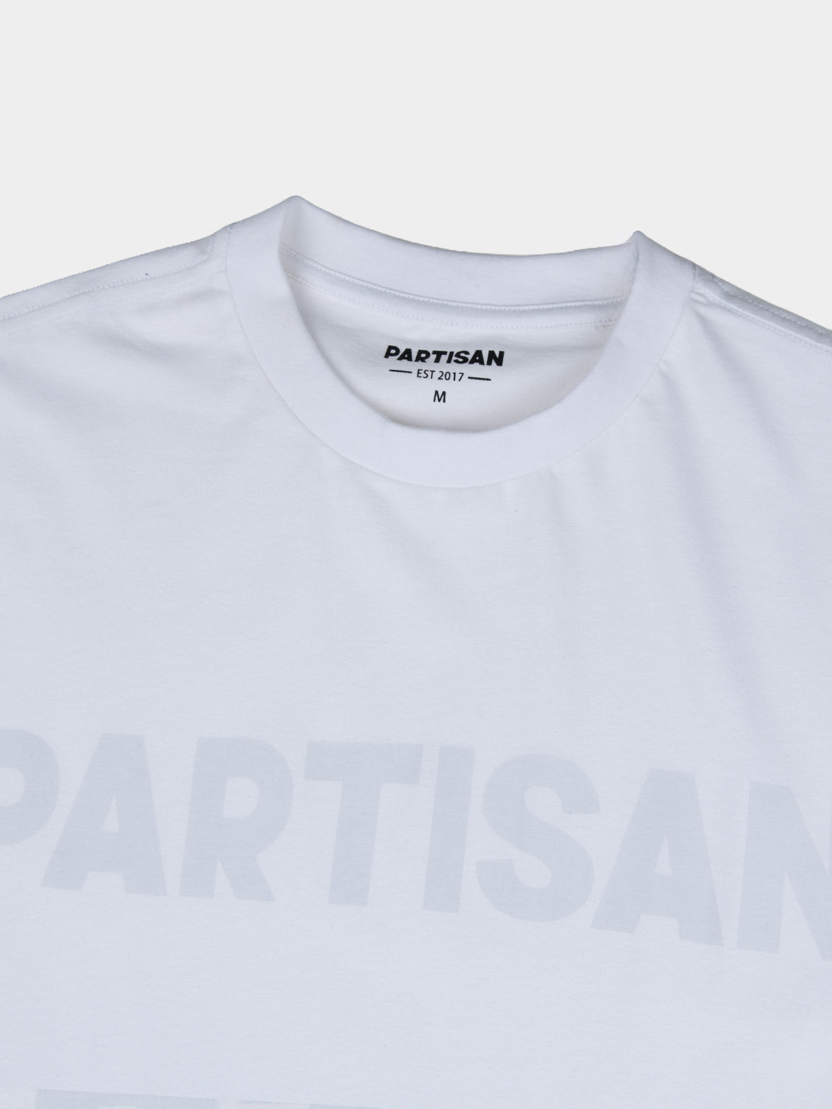 Partisan Tonal Print Tee - White