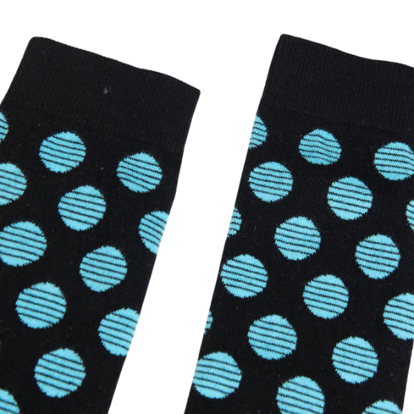 Partisan Socks - Black / Blue Dots - view 2