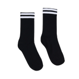 Partisan Socks - Black / White 2 Stripe