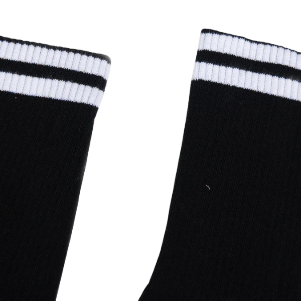 Partisan Socks - Black / White 2 Stripe