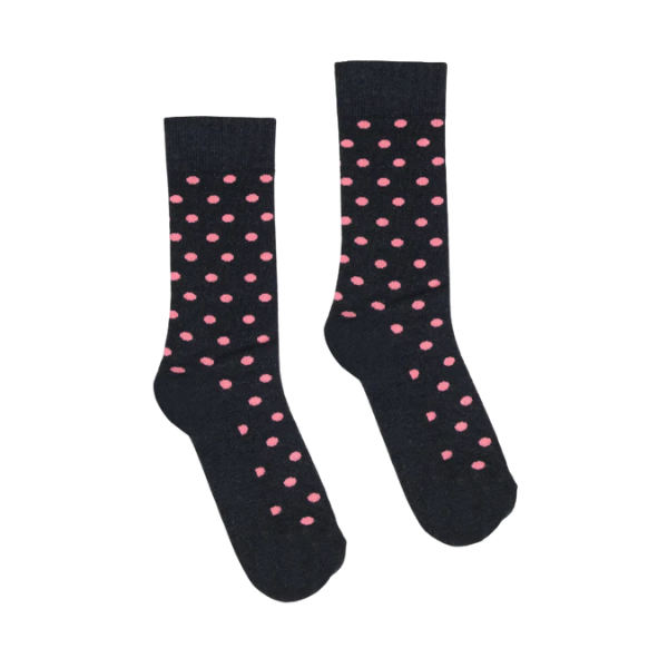 Partisan Socks - Chocolate Pink Polka