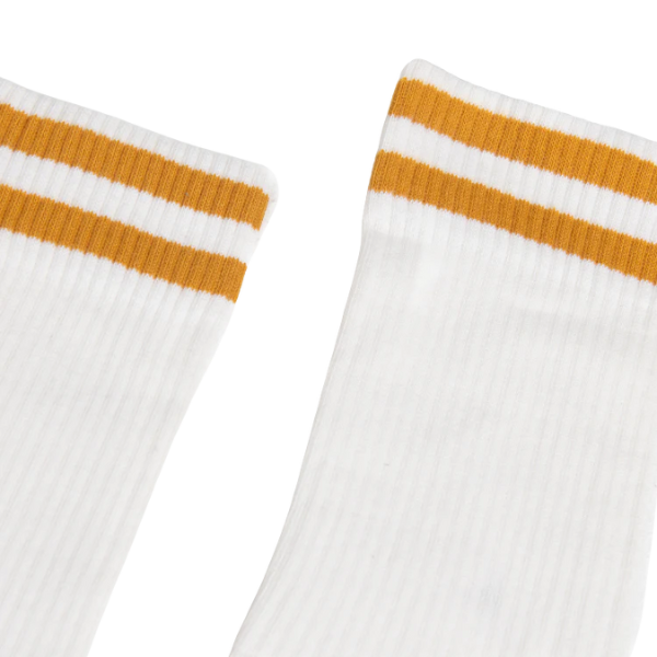 Partisan Socks - Cream / Gold 2 Stripe - view 2