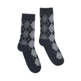 Partisan Socks - Multi Argyle Print - Charcoal Grey