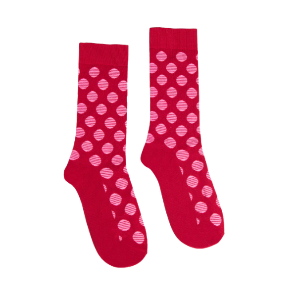 Partisan Socks - Red / Pink Dots