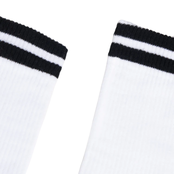 Partisan Socks - White / Black 2 Stripe
