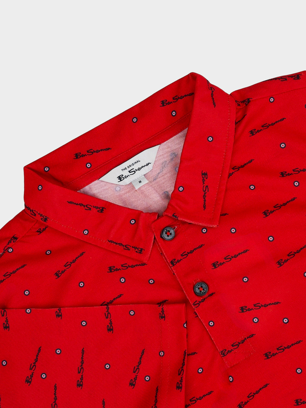 BEN TAR ALL OVER PRINT POLO - RED