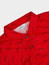 BEN TAR ALL OVER PRINT POLO - RED