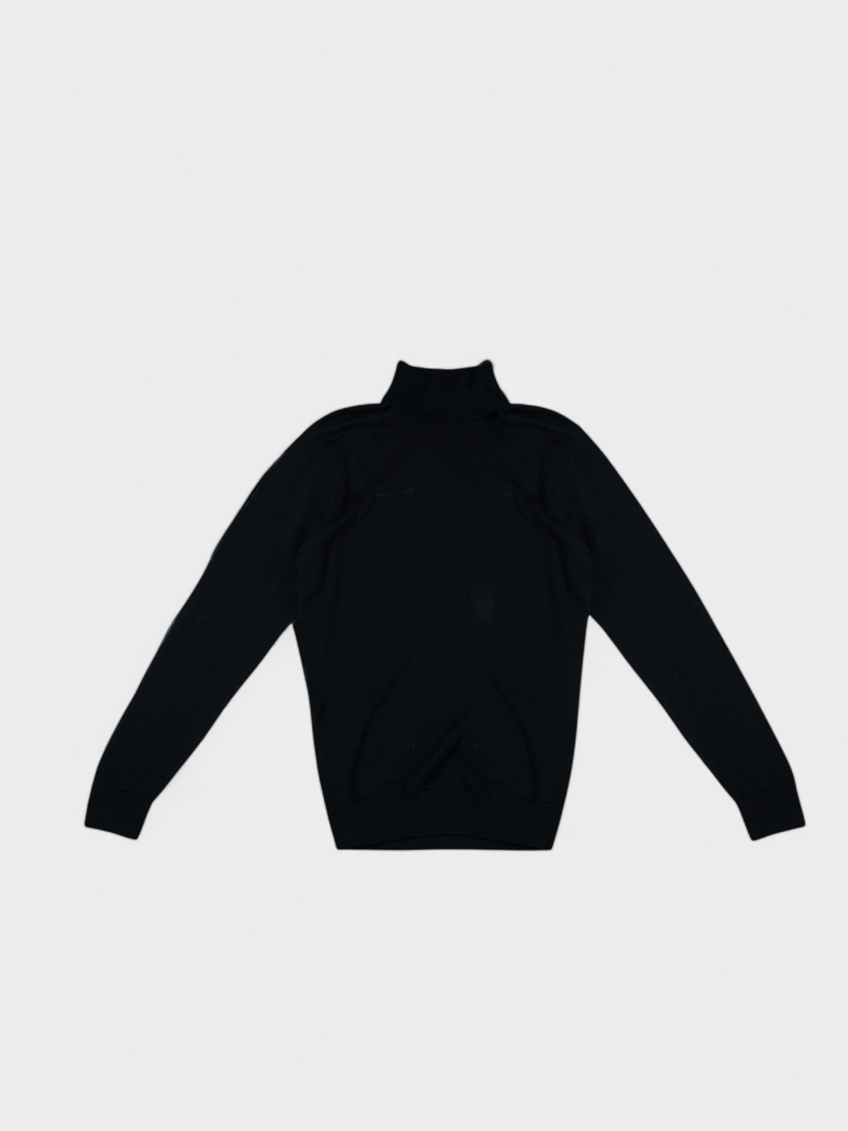 KNIT ROLL NECK JUMPER - BLACK