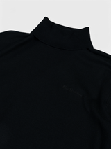 KNIT ROLL NECK JUMPER - BLACK