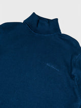 KNIT ROLL NECK JUMPER - NAVY