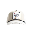 Front view of Goorin Bros Rooster 100 Khaki Trucker Cap