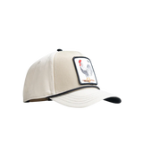 Side view of Goorin Bros Rooster 100 Khaki Trucker Cap