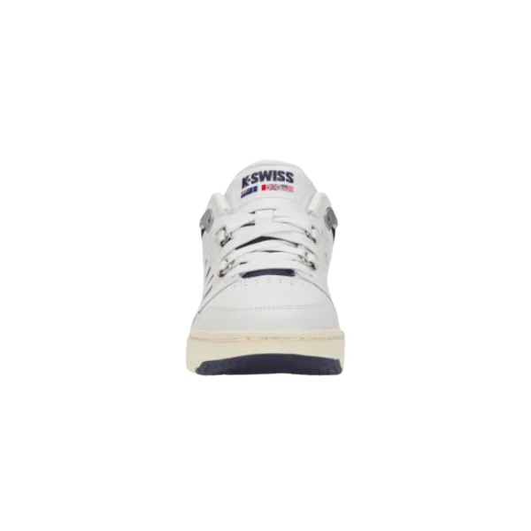 K-Swiss SI-18 Rival sneaker in Blanc de Blanc and Peacoat – front view with K-Swiss logo tongue