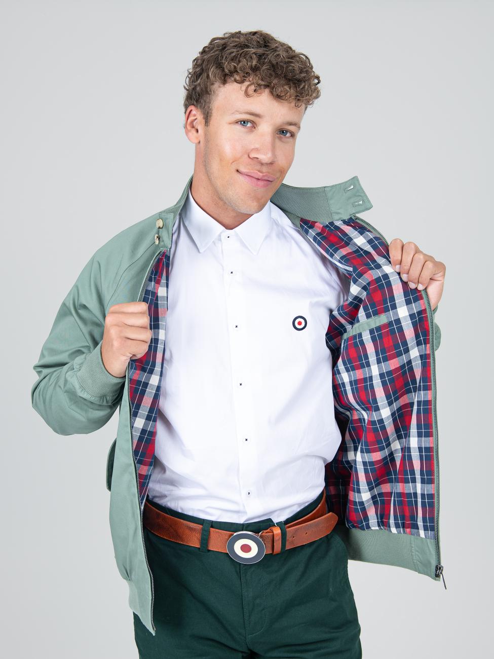Signature Harrington Jacket - Pale Khaki - view 4
