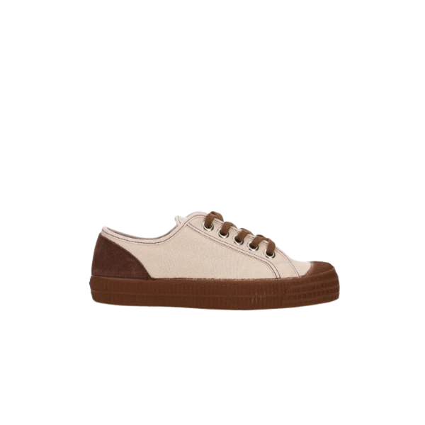 Novesta Star Master 7A low-top canvas sneaker in Ivory with Brown sole