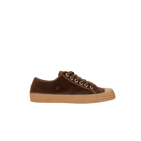 Novesta Star Master Cord low-top sneaker in Dark Brown corduroy with natural rubber sole