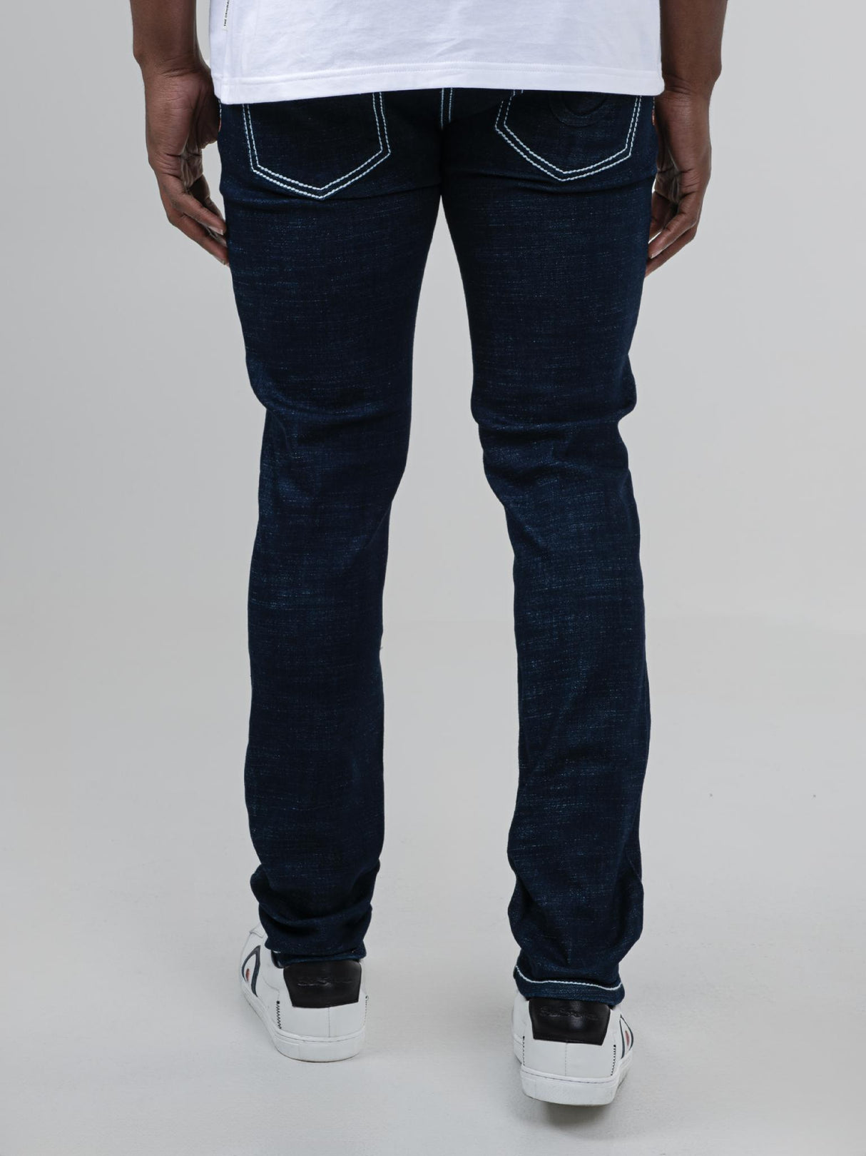 Saddle Stitch Slim Fit Denim - Dark Navy