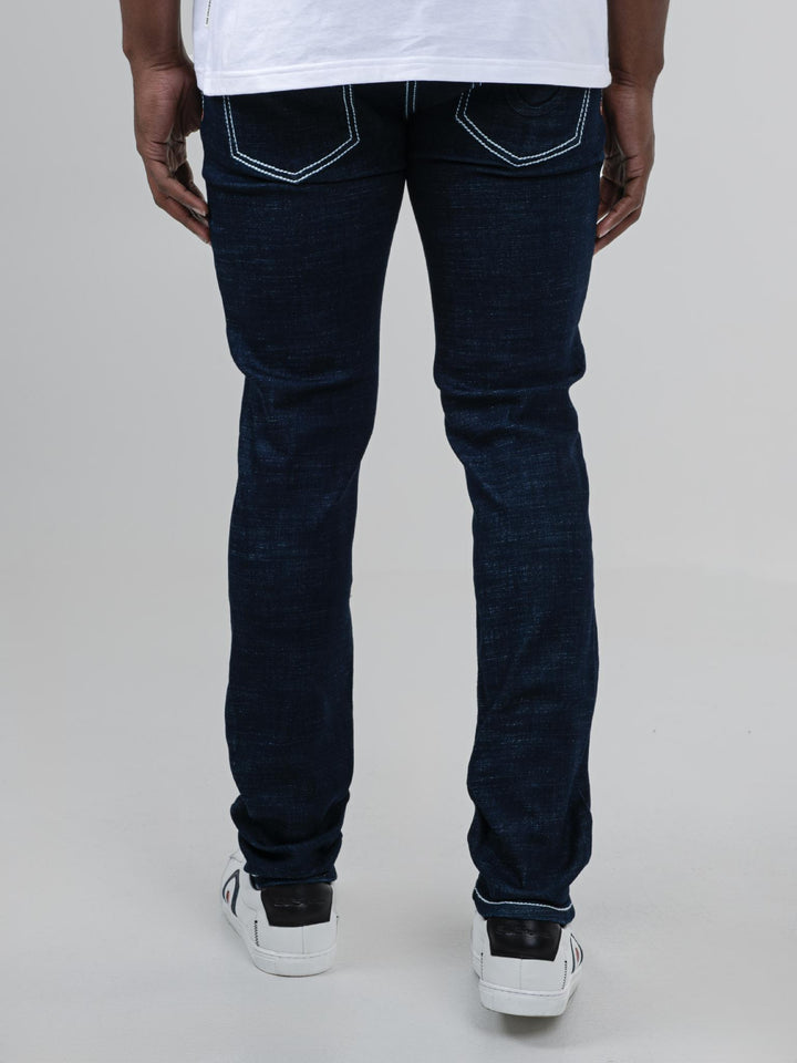 Saddle Stitch Slim Fit Denim - Dark Navy - view 2