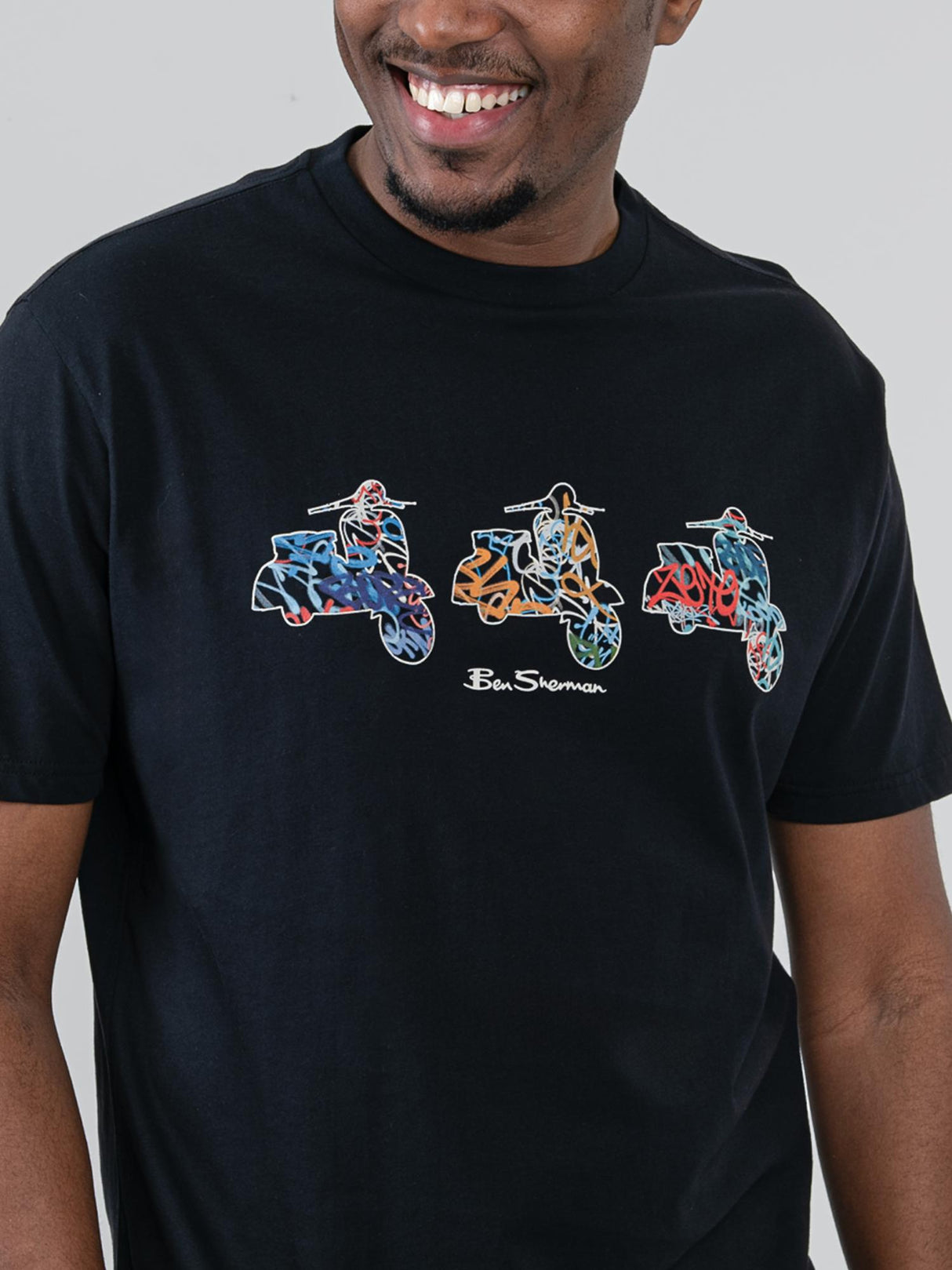 Scooter Spray Tee - Black
