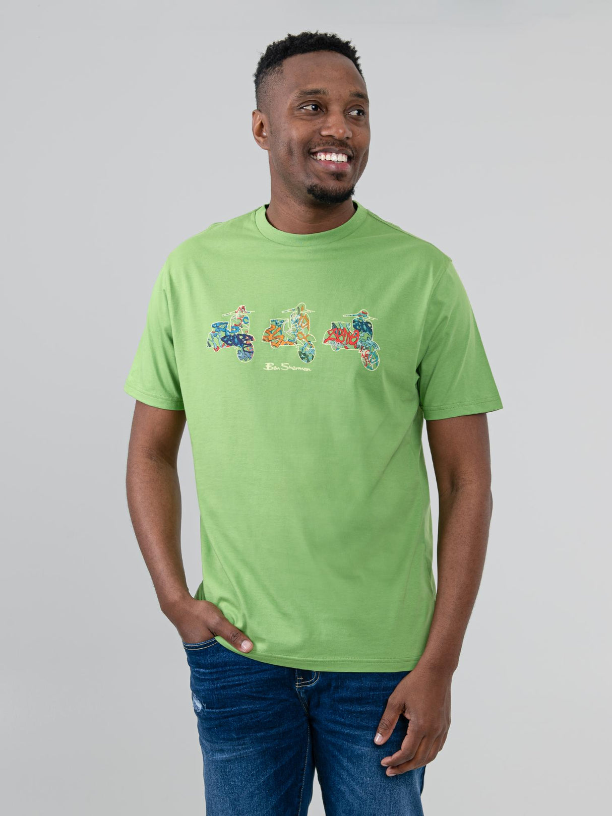 Scooter Spray Tee - Piquant Green
