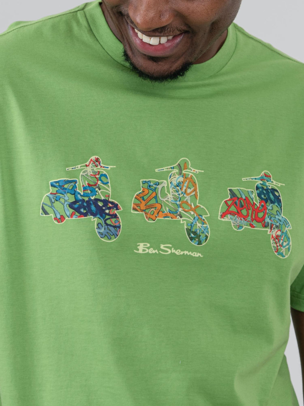 Scooter Spray Tee - Piquant Green - view 2