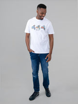 Scooter Spray Tee - White
