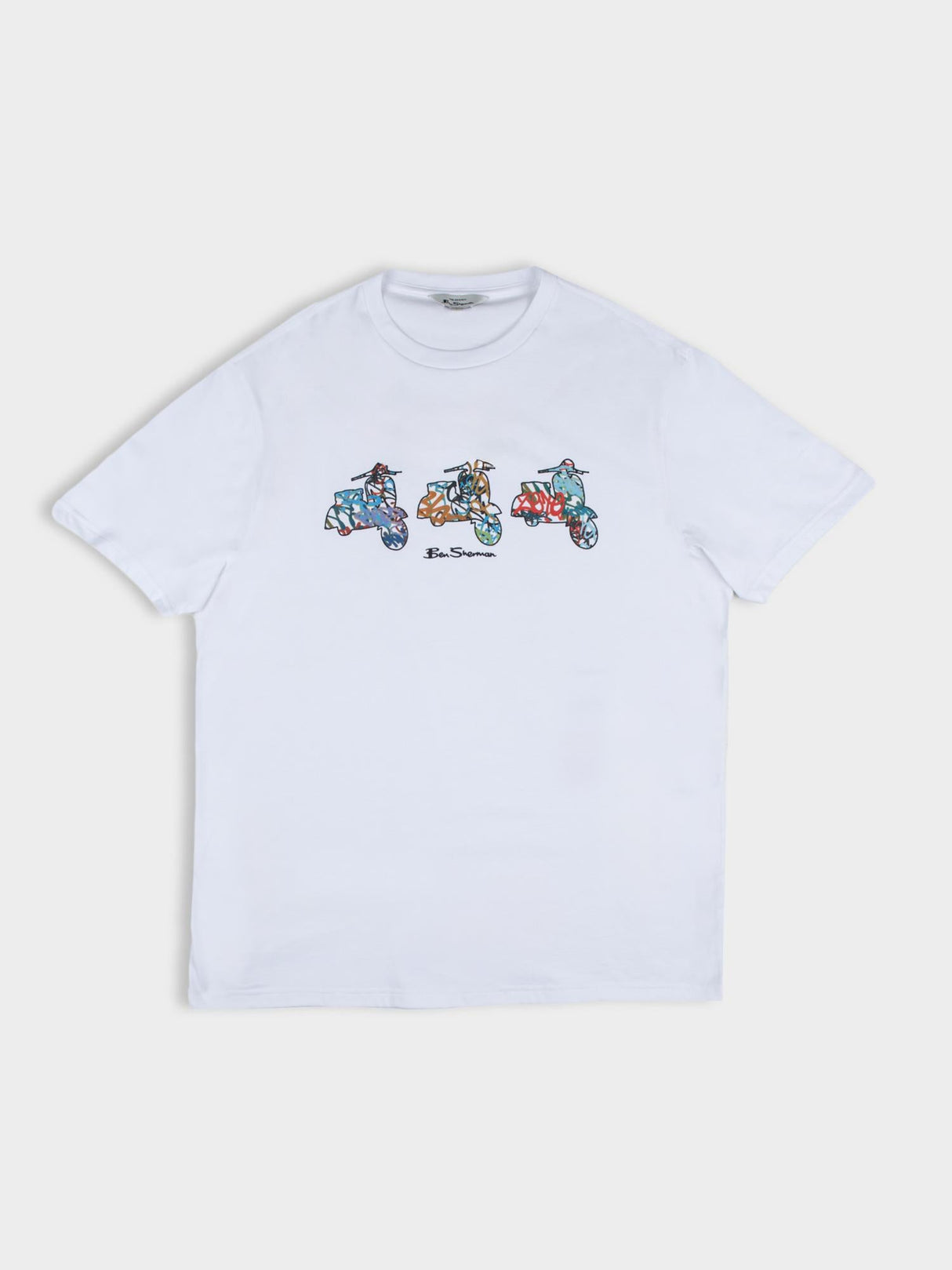 Scooter Spray Tee - White